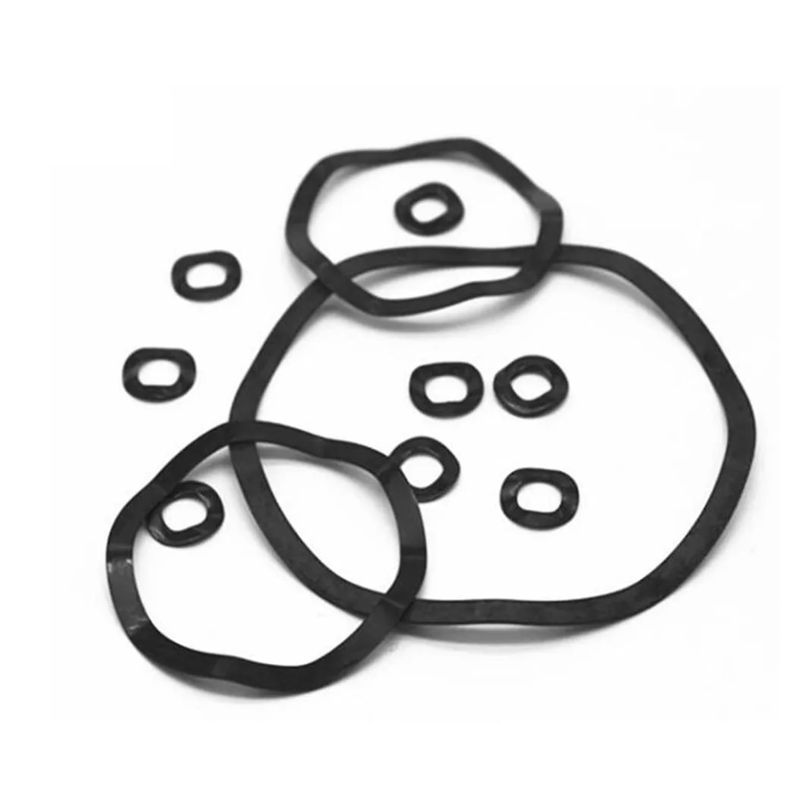 Rondelle À Ressort Ondulée En Acier Au Carbone 65Mn, Rondelles Élastiques À Trois Crêtes Noires, Vente En Gros(140x169x1mm 5pcs)