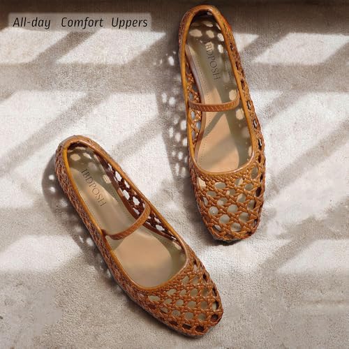 Woven Ballet Flats Shoes for Women with Strap Charming Comfortable Casual Elegance Flat Mary Janes Suitable for Woven Bags4