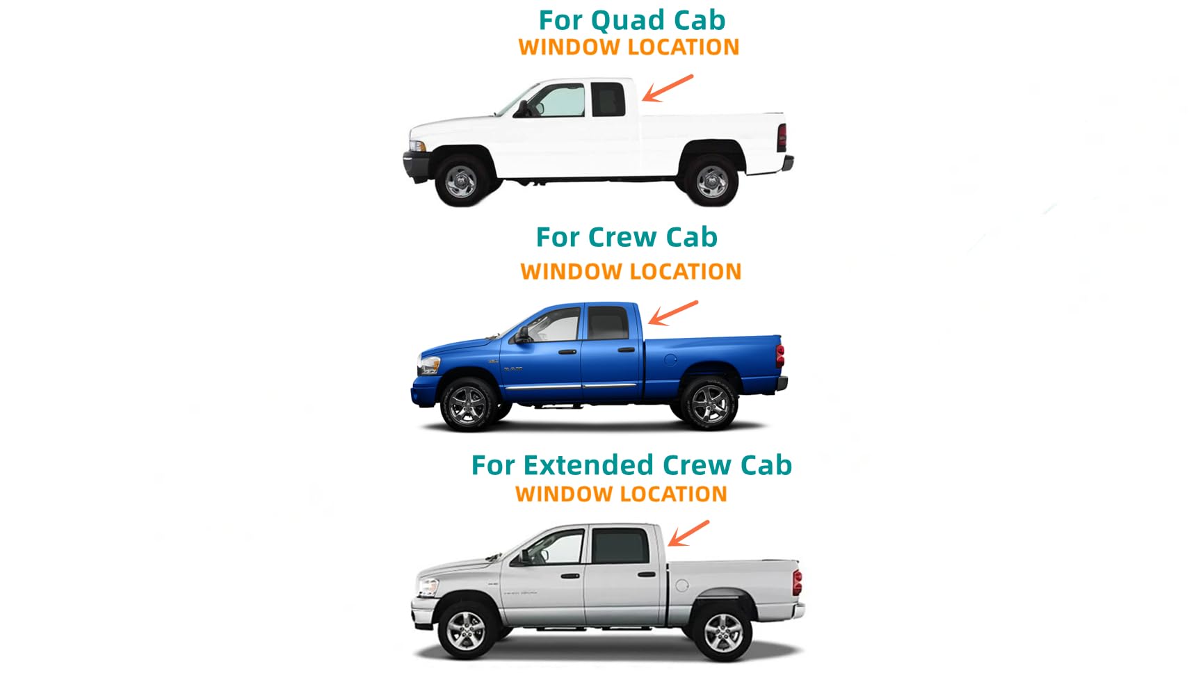 Passenger Side Rear Door Window Glass For Dodge Ram 1500/2500/3500 (2009-2024) - Tinted, Right Side, Crew Cab