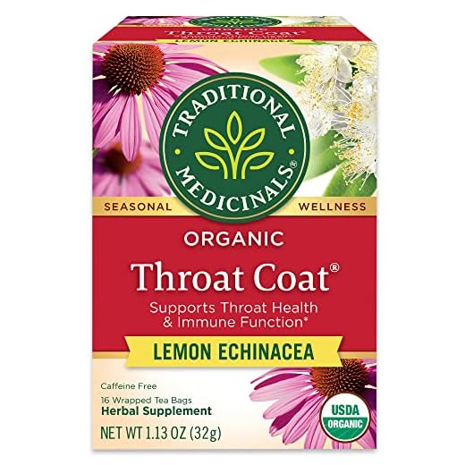 Traditional Medicinals Tea Throat Coat Lemon
