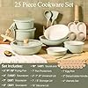 CAROTE 25pcs Pots and Pans Set Non Stick, Cookware Sets, Kitchen Set, Oven/Dishwasher/Fridge Safe, Space Saving Pots Set, Nonstick Set with Versatile Detachable Handle, Induction RV Set, Green #1
