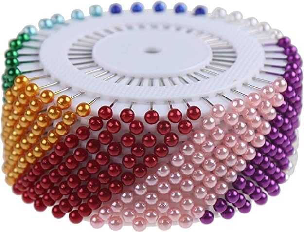 Divyanshi Pearl Head Pins | Ideal for Sewing, Boutique, Tailoring, Fashion Designing, Dressmaking, Patchwork, Wedding, Florist, Decorating Pins, Art and Craft - 40 PCS Multicolour