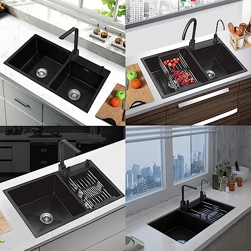 Évier encastrable double cuve 80 cm de style minimaliste et épuré - 7