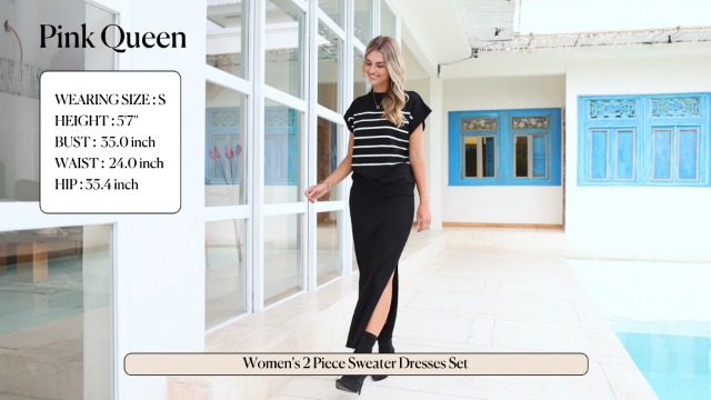 Amazon.com: Pink Queen Women Spring Skirt Outfits Cap Sleeve