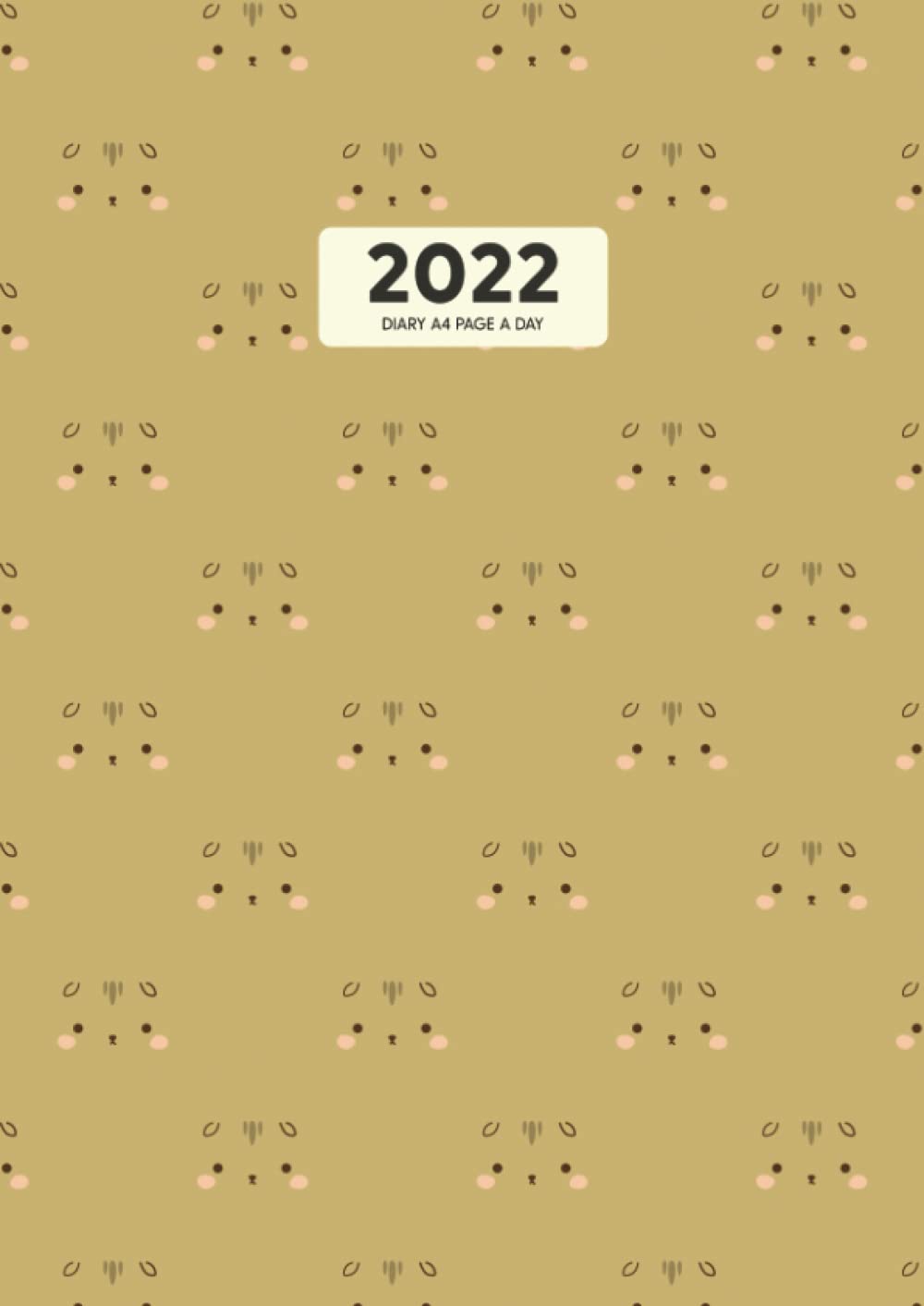 2022: Diary A4 Page a Day - January to December Dated Daily Diary with Mini Calendars - Brown Squirrel