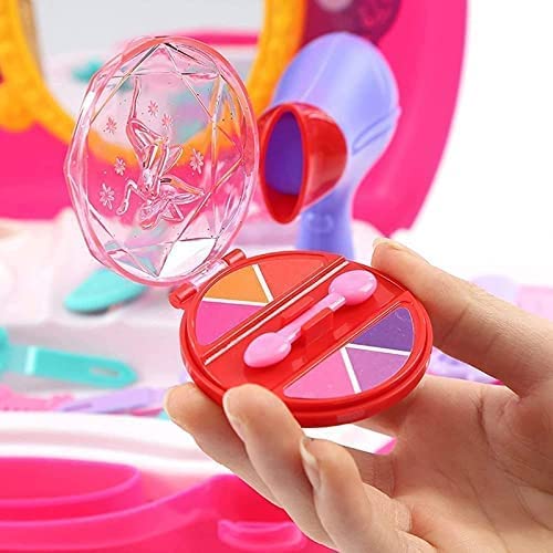 TOYVELLY Dream Fashion Beauty Makeup Pretend Play Toy Set for Girl with Carry Suitcase.- Multi Color 3