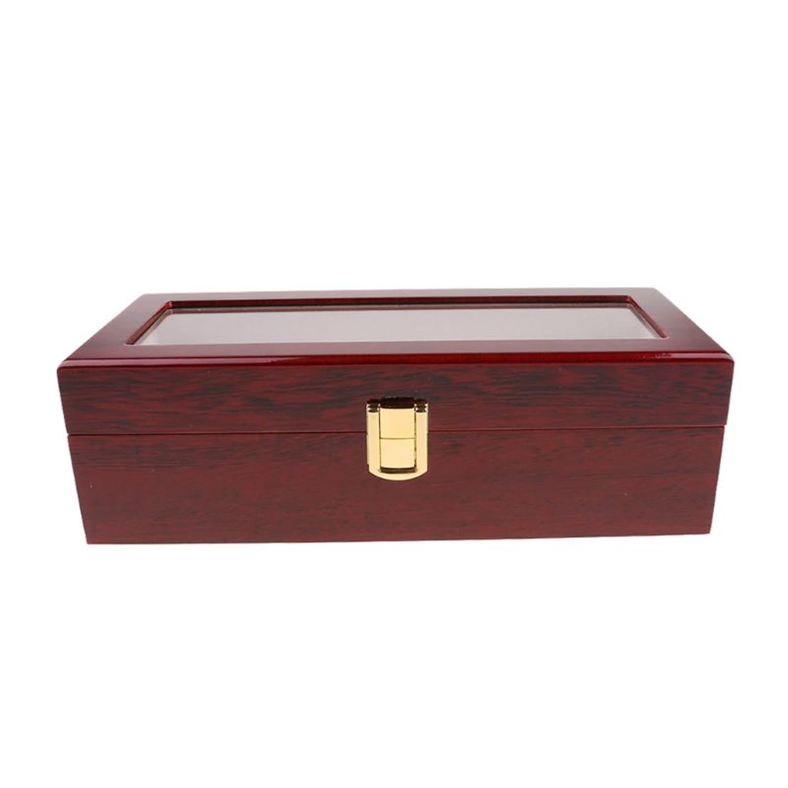 Collar Organizador Organizador Viaje por estuche con tapa de vidrio para hombres Wome 5 Slot Reloj Duración Caja de almacenamiento Joya Colina de joyas (10*5*5 cm) Joyero de joyería de joyería de