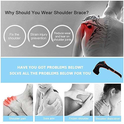 Yosoo Shoulder Brace Support Strap Wrap Belt Support Band Pad - Breathable Neoprene Shoulder Support For Rotator Cuff, Injury Prevention, Dislocated Ac Joint, Frozen Shoulder Pain, Sprain, Soreness #TOP5