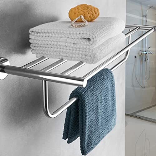 Juego de toallero de acero inoxidable con espejo para baño moderno 4