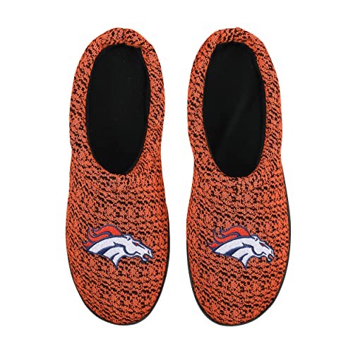 FOCO NFL Denver Broncos Men's Poly Knit Cup Sole Slipper, Team Color, Small (7-8) by FOCO - Image 3