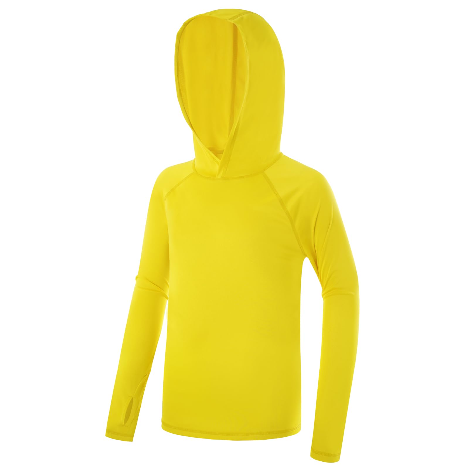 Poekuao Boys Rash Guard Hoodie UPF 50+ Sun Protection Long Sleeve Swim Shirt Quick Dry Kids SPF Fishing Water Beach Shirts