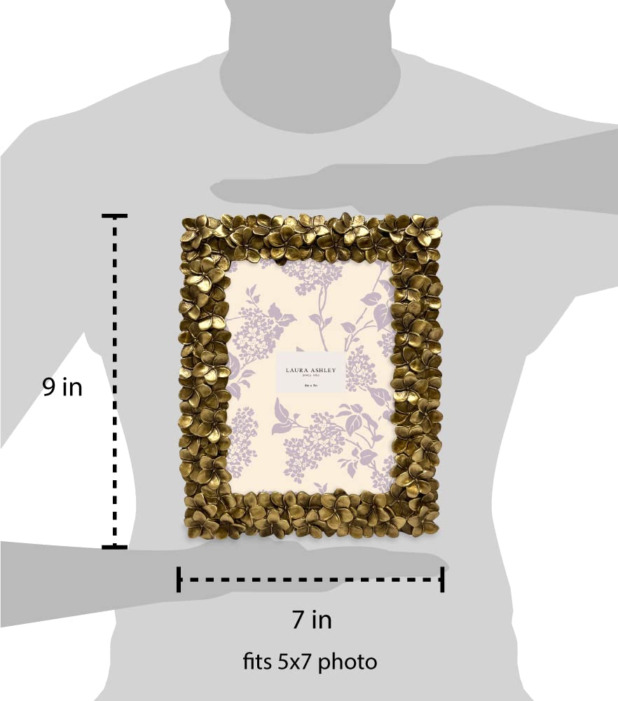 Amazon.com - Laura Ashley 5x7 Gold Flower Textured Hand-Crafted