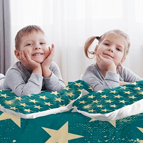 Linge de lit avec housse de couette étoiles bleues en textile haute densité
