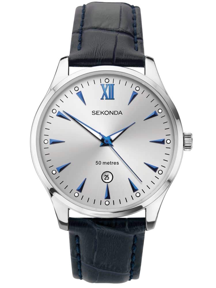 SekondaMens Dark Blue Strap Watch 1781