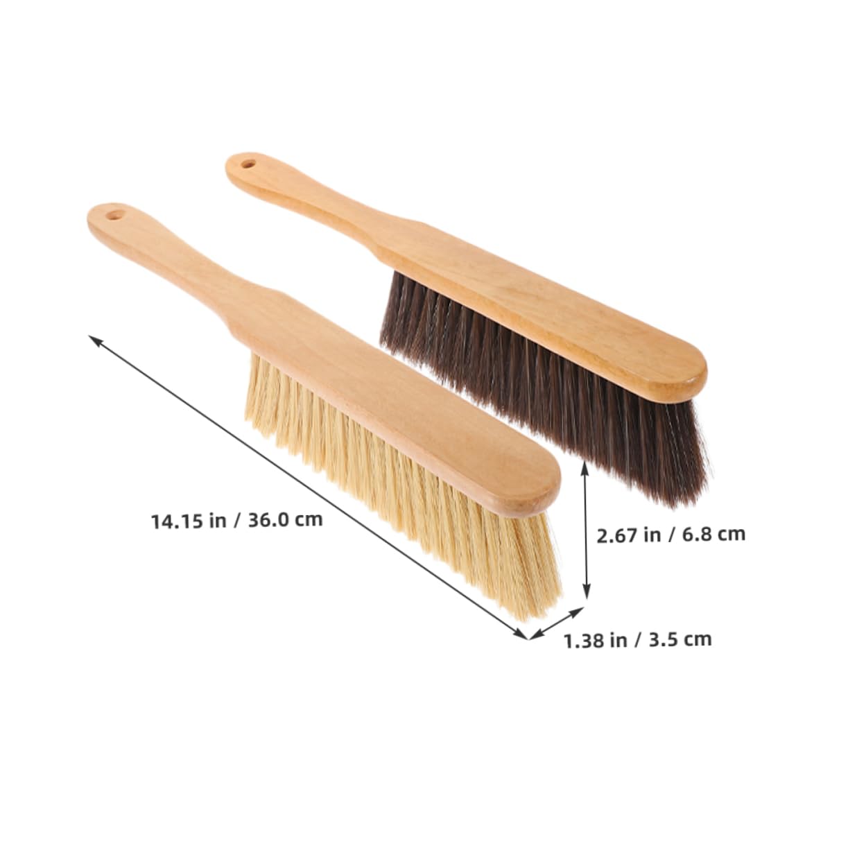 Cabilock Home Cleaning Essential: 4pcs Bed Brush Set Sofa Dust Brush Couch Fabric Shaver Bed Dust Upholstery Brush Extended Wooden Handle