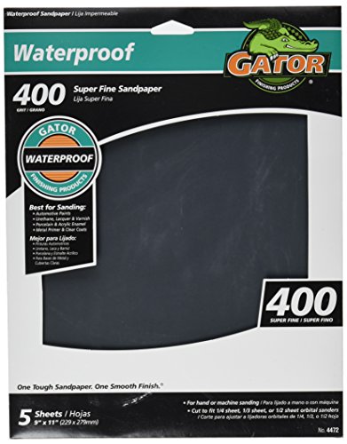 Ali Industries 4472 400 Grit Sandpaper, 9-Inch x 11-Inch(pack of 5)