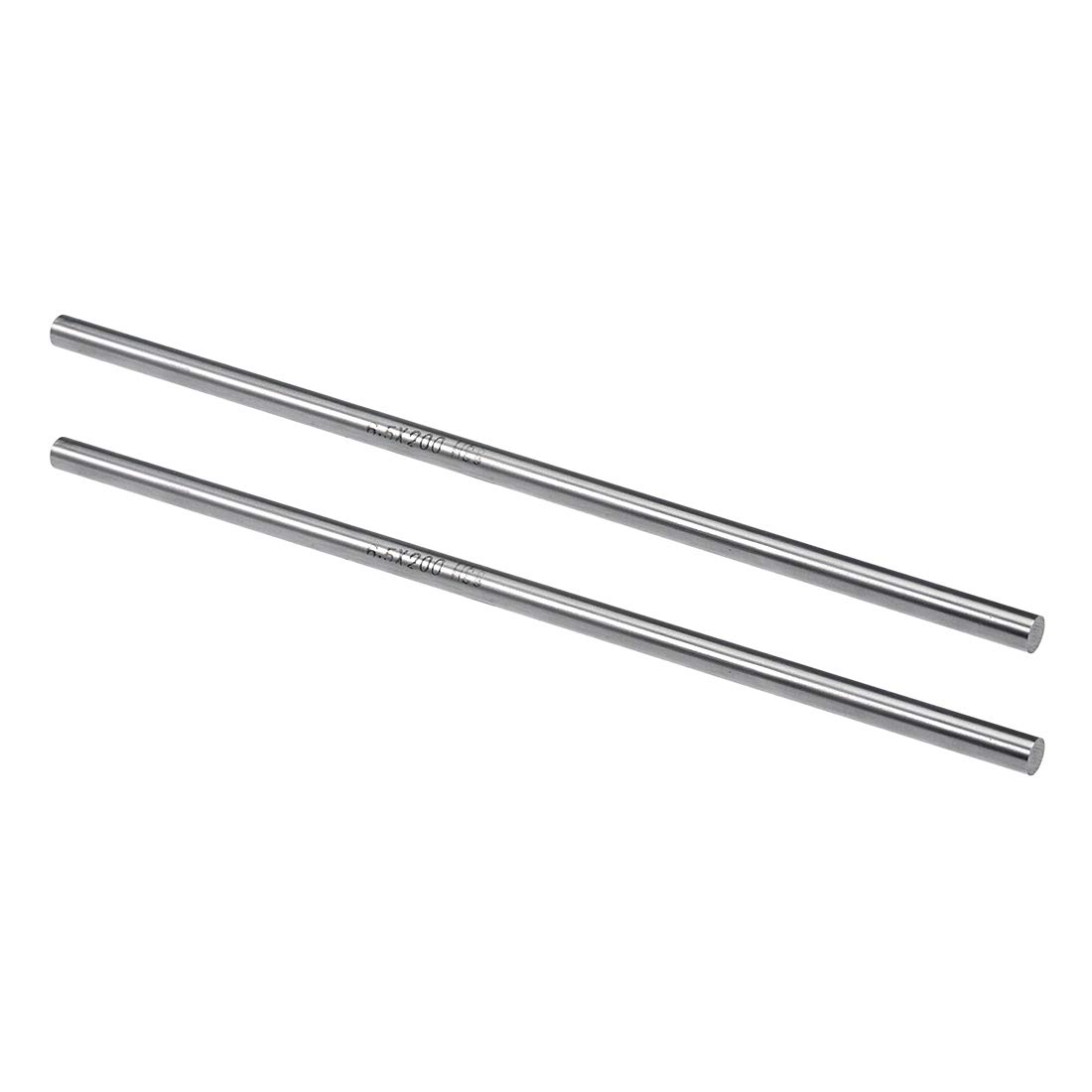 uxcell Round Steel Rod, 6.5mm HSS Lathe Bar Stock Tool 200mm Long, for Shaft Gear Drill Lathes Boring Machine Turning Miniature Axle, Cylindrical Pin DIY Craft Tool, 2pcs