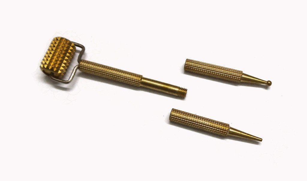 AHCS Sujok Probe Metal Roller , Dismandable Diagnostic Jimmys, Sujok Rings , Metal Roller ,Silver & Gold 1