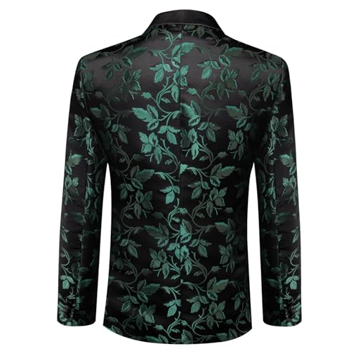 Image of Barry. Wang Men's Sport Coats & Blazers Flower Suit Jacket 1 Button Paisley Tuxedo Mardi Gras Carnival Parade Gift
