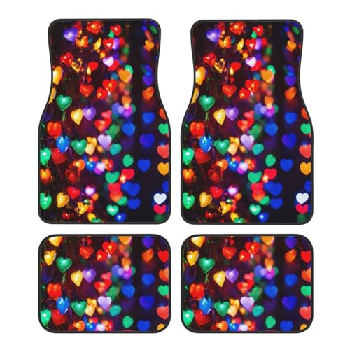 Tapis de voiture motif cœur rouge pour voyager avec amour et confort