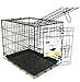 YML 24-Inch 2-Door Heavy Duty Dog Crate, Black