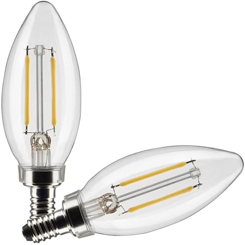 Miniatura 1 de Satco 21817-3B11/LED/927/CL/120V/E12/2CD Decorativa (S21817) Bombilla LED de punta roma