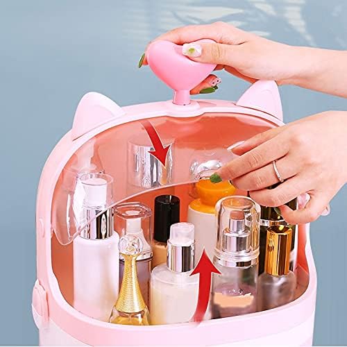 Cosmetic Boxes Cosmetic Storage Box Dressing Table Bathroom Storage Rack Cosmetics Skin Care Product Display Rack Desktop Finishing Cosmetic Display Cases (Pink)