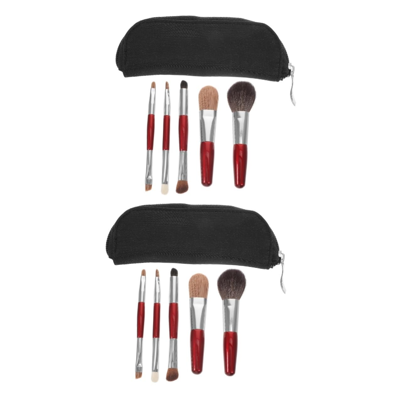 Didiseaon 2 Set pennello per il trucco con borsa vestito da ragazza pennelli trucco donna spazzola pennellessa pennello per ombretto da ragazza pennello per il trucco del viso lana vergine