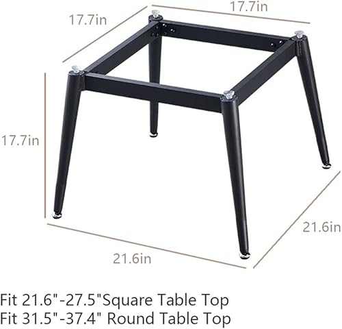Miniatura 2 de MAIKAILUN Base de mesa moderna de 17.7 pulgadas, patas de mesa de metal industrial con ventosas, base de escritorio para mármol, vidrio, parte