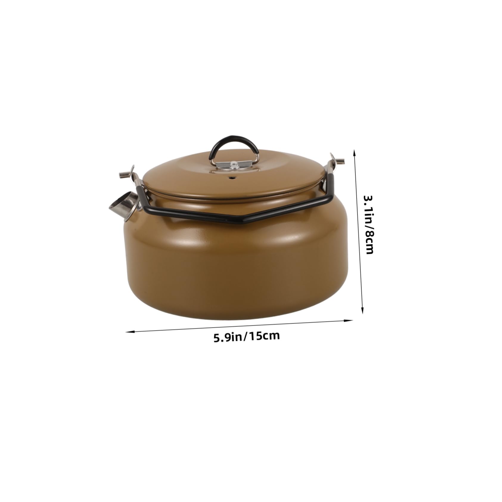Bouilloire Camping Acier Inoxydable 1l Bouilloire de Camping Portable et Légère et Randonnée Chauffe Rapide