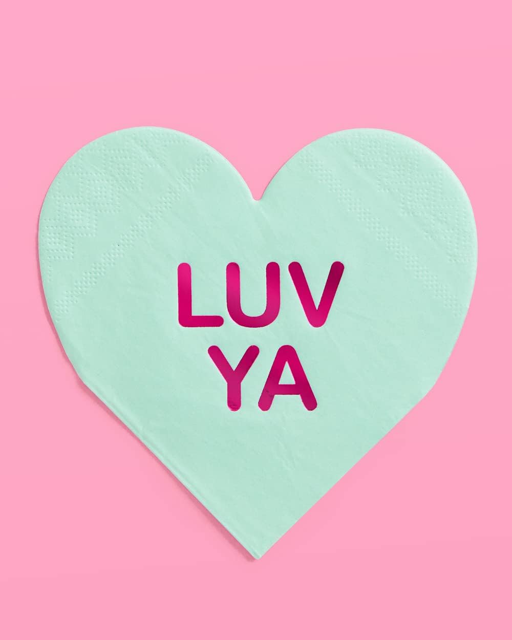 xo, Fetti Valentine's Day Heart Napkins - 3-ply, 24 pcs | Vday Decorations, Conversation Hearts, Galentines, Party, Be Mine, Candy Heart