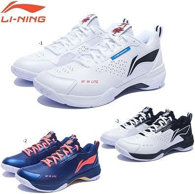 LI-NING AYZT005 Badminton Shoes, Black, White, 8.5 inches 21.5 cm