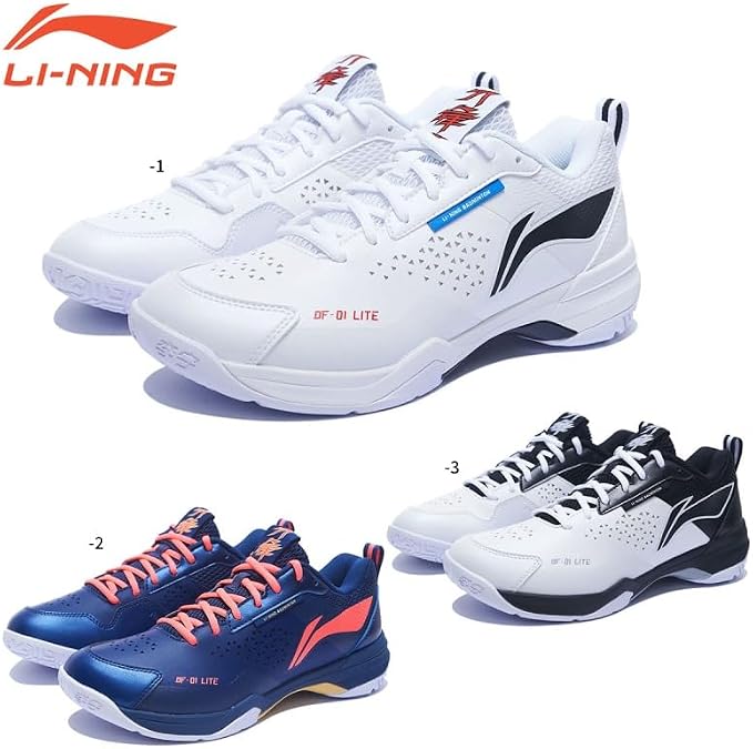 LI-NING AYZT005 Badminton Shoes, Black, White, 8.5 inches 21.5 cm