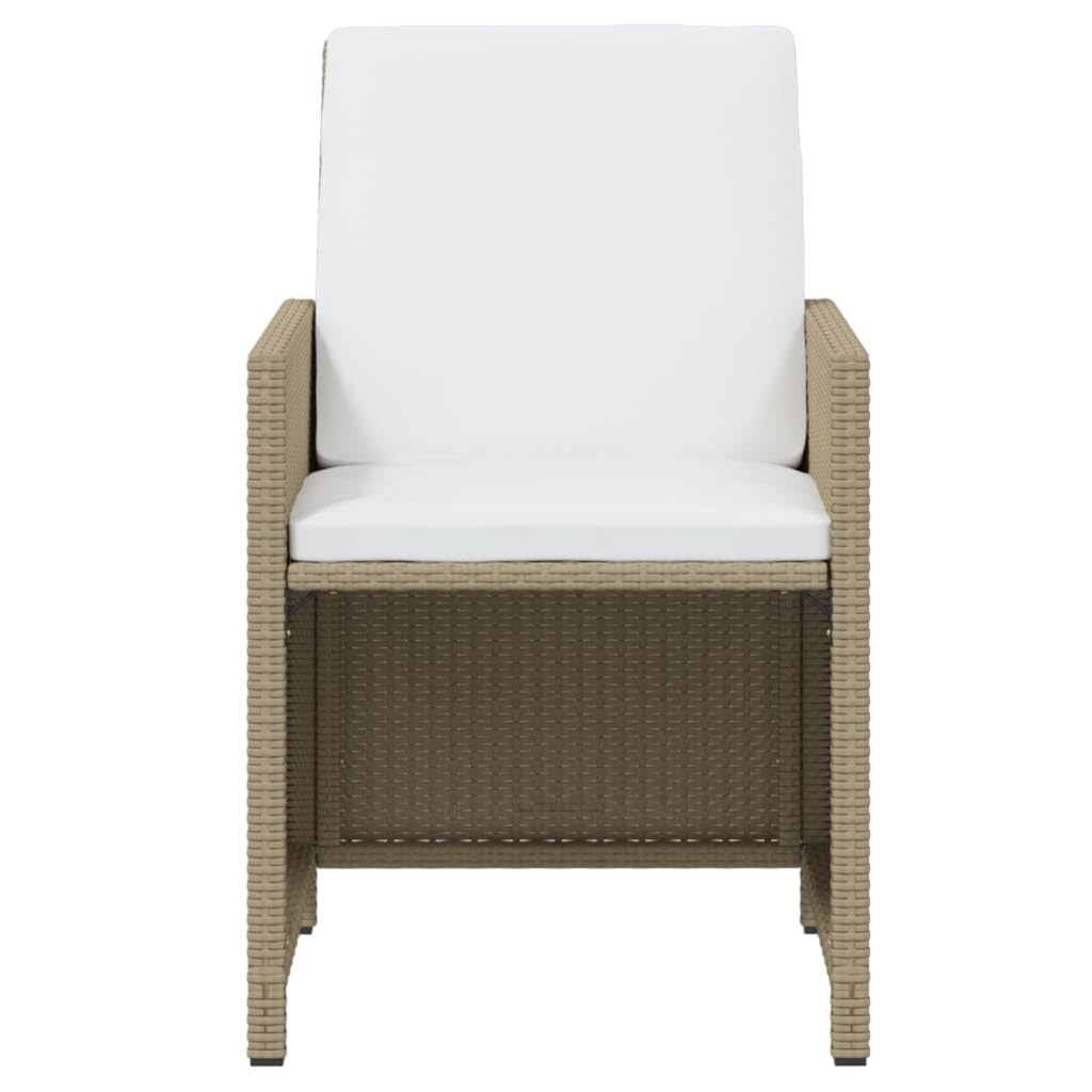 Helloshop26 Set da pranzo Soggiorno da giardino Mobili da esterno Cuscini 21 pezzi Beige resina intrecciata 02_0014432