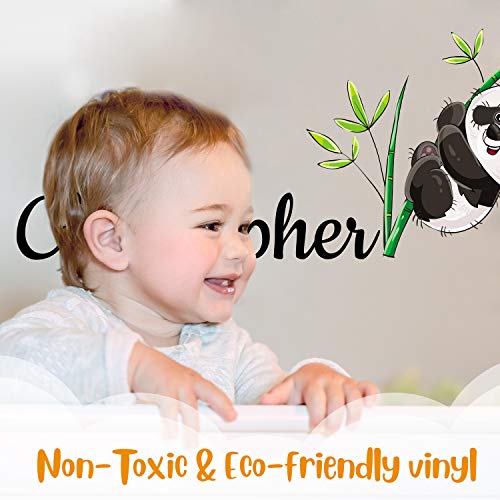 Vinilo decorativo de panda para pared de 42x19 pulgadas miniatura 2