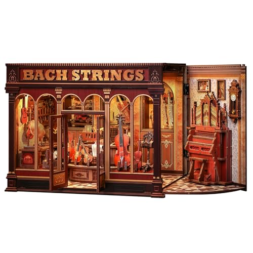 Book Nook Kit for Adults, DIY Miniature Dollhouse Kit (Bach Strings) - image 1