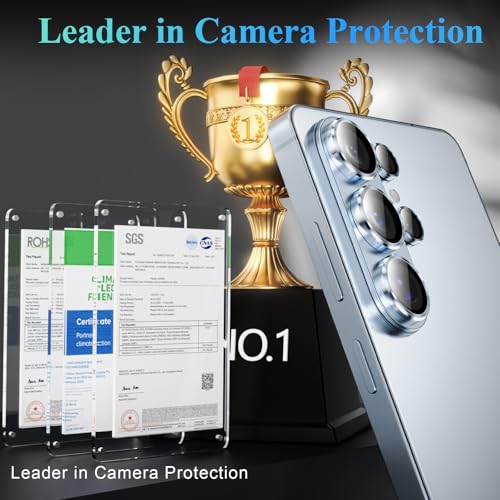 Image of YWXTW Camera Lens Protector for Samsung Galaxy S26 Ultra, [5X Stronger] Individual Metal Ring Tempered Glass Camera Cover for Galaxy S26 Ultra Accessories, Anti-Scratch, 1 Set