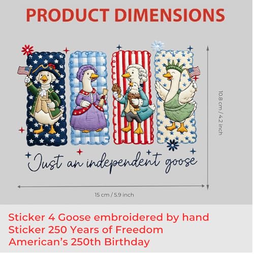 Image of Funny 4th of July Goose Patriotic Car Decal