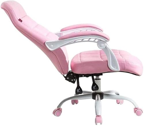 Miniatura 3 de Silla de computadora para videojuegos, silla de red de corazón para niña, silla roja con diseño de princesa, silla giratoria