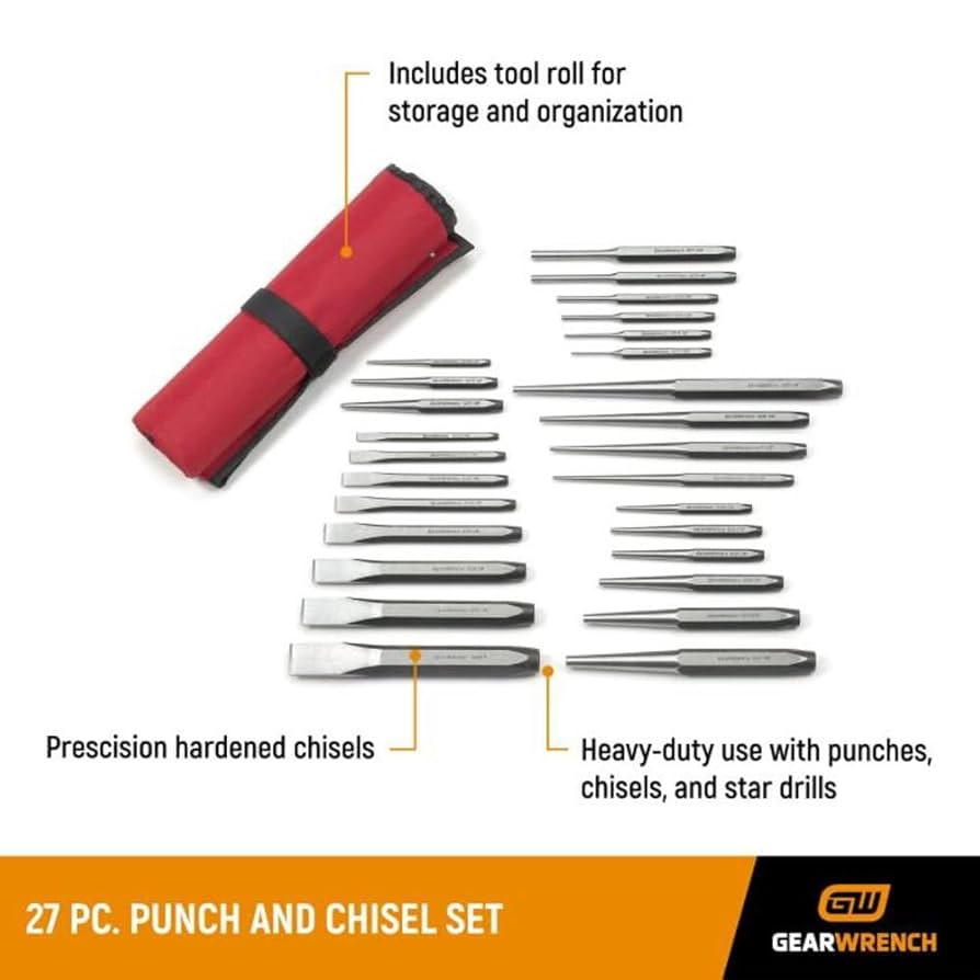 Amazon.com: GEARWRENCH 27 Piece Large Chrome Punch & Chisel