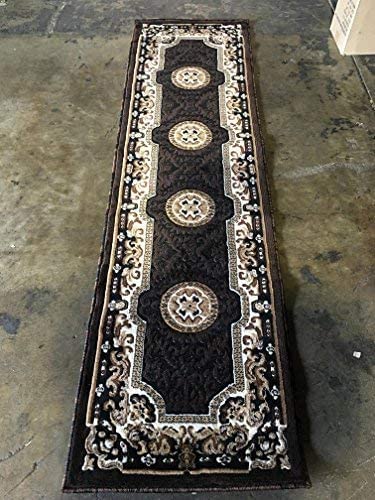 Tapete Floral Lavable Negro 2 ft x 7 ft miniatura 2