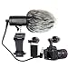 Smartphone Microphone, Camera Microphone for Canon, Sony, Nikon, DSLR Camera/DV, Video Microphone with Real-time Monitoring System, Furry Wind Screen for Phone and Camera (Not for Canon T5i,T6)