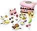 2847 Caisse à friandises en bois, accessoires pour magasin et cuisine pour enfants avec bonbons, 39-pcs. à partir de 3 ans