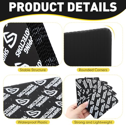 Image of 300 Pcs Trading Card Shipping Protector Bulk 3.5 x 4.5 Inch Black Card Shipping Supplies Baseball Plastic Inserts Mailer for Mailing Sports Team Bags Sleeves