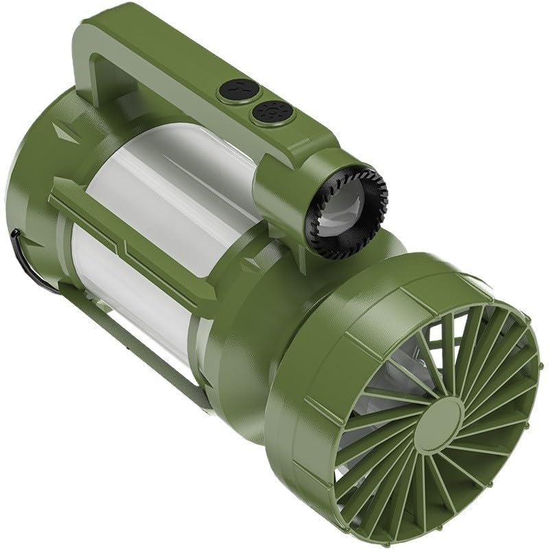 Ventilador solar para acampada con linterna tipo C y bateria de respaldo para tienda 5