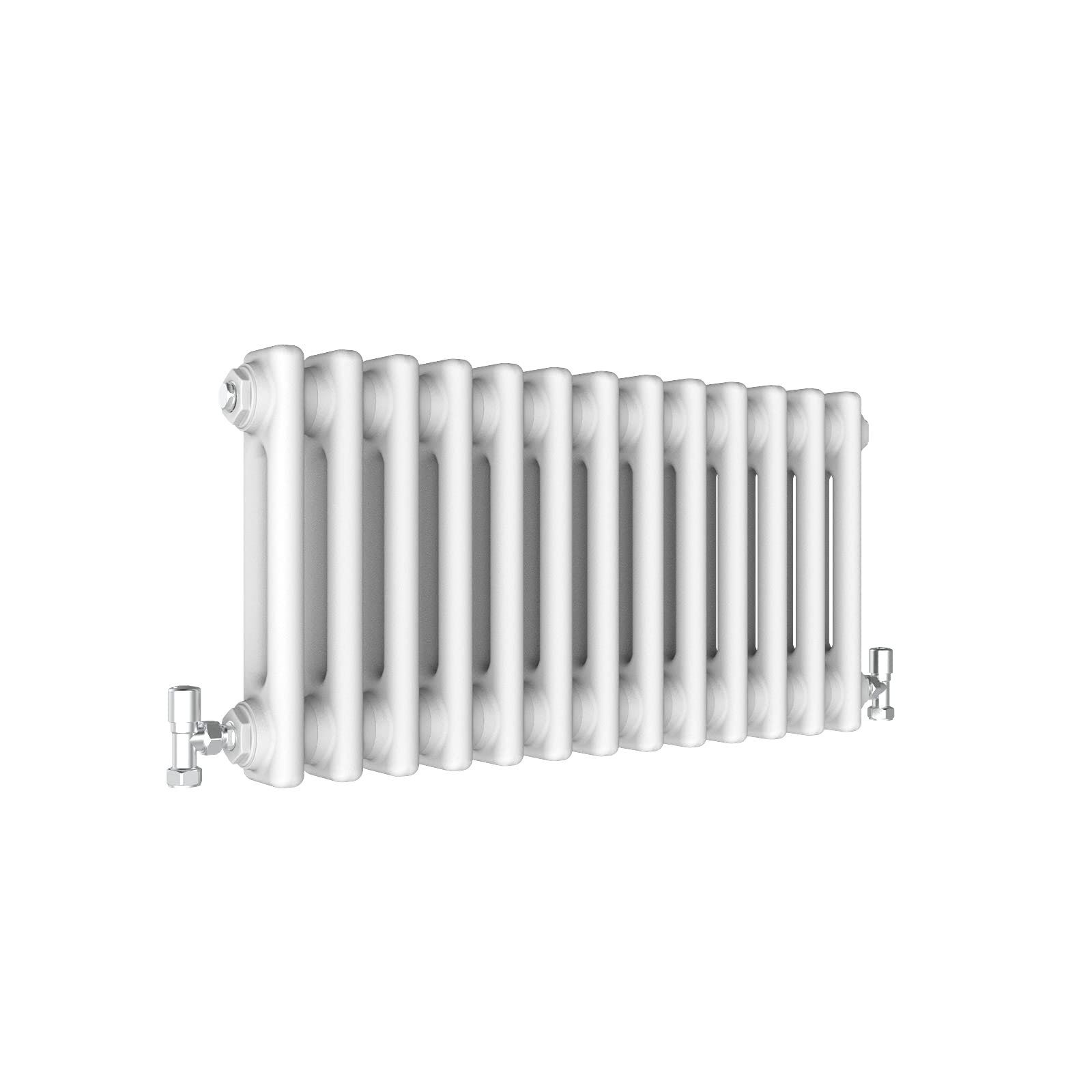 Huiyang White Traditional 2 Column Central Heating Radiator Horizontal Rads Cast Iron Style 300X605mm