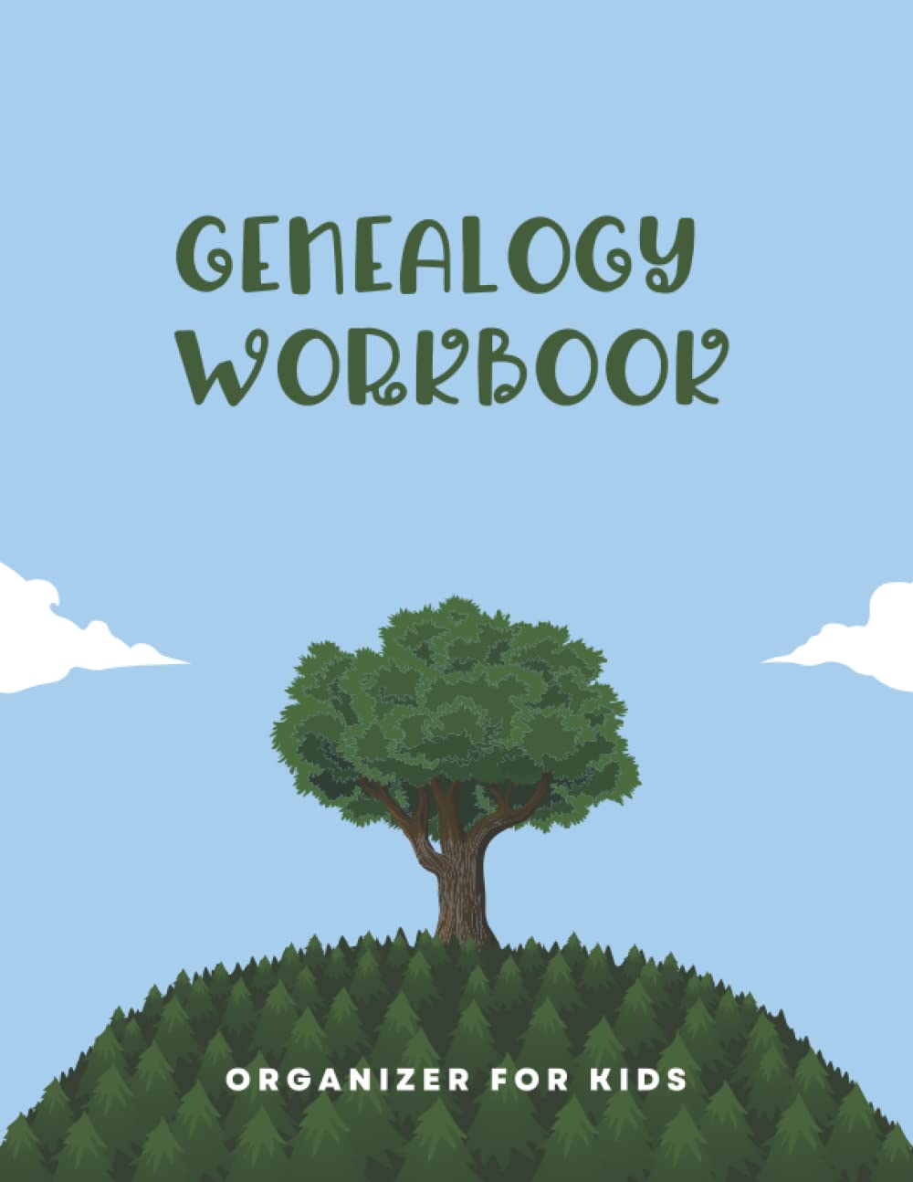 Genealogy Workbook: Family Tree Organizer for Kids, Blue Notebook to Track&Organize Your Family History, Worksheets to Learn Ancestry, Generational ... Identity, Family Story Book for Children