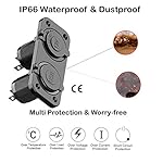Quick-Charge-30-Cigarette-Lighter-Outlet-Splitter-12V-USB-Charger-Waterproof-Power-Socket-Adapter-DIY-Kit-with-Blue-LED-Dual-USB-Ports-for-Rocker-Switch-Panel-on-Car-Boat-Marine-RV-etc