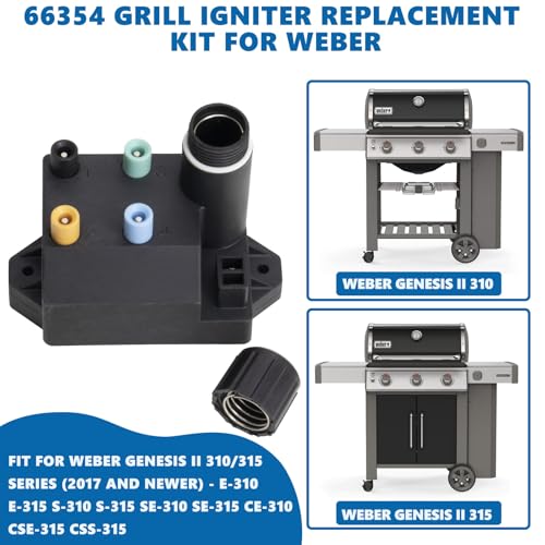 Image of SafBbcue 66354 Grill Igniter Kit for Weber Genesis II GS4 Grills - Replacement for 310 /315 Series (E310, S310, E315, S315, SE310, SE315, CE310, CE315)