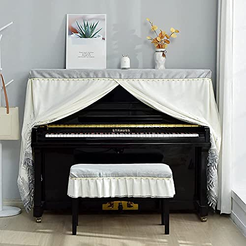 Piano Cover Rechtopstaande Top Cover voor Standaard Staande Piano Elektronische Piano Volledige Cover Elegante Piano… - Image 3